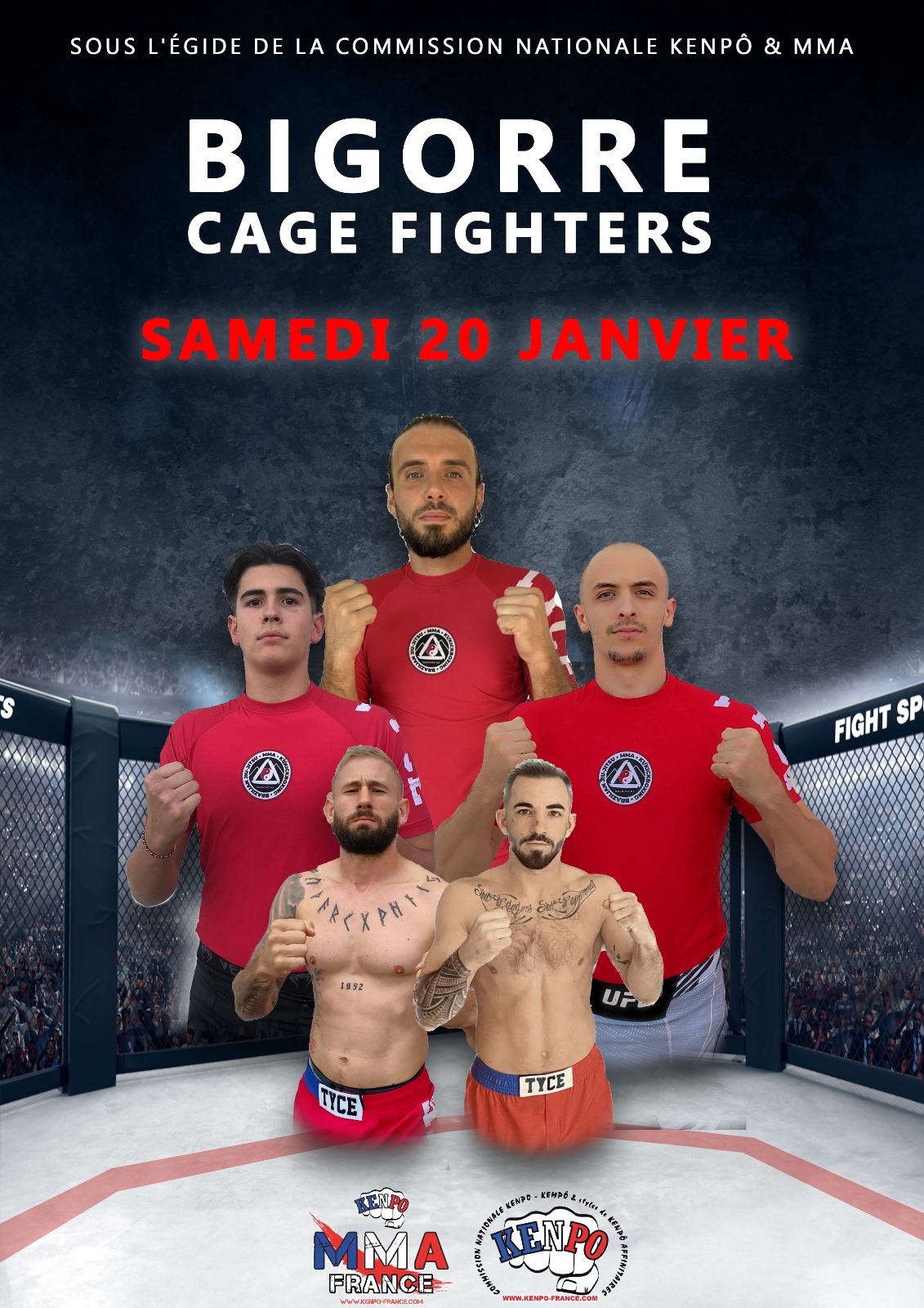 Affiche Bigore Cage Fighters